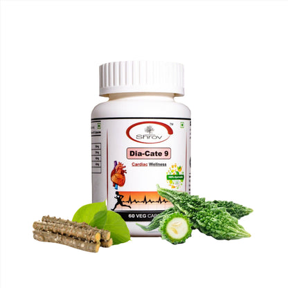 DIA - CATE 9 | Karela Arjuna Extract Capsules | Ayurvedic Blood Sugar Solution